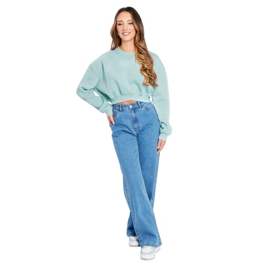 Be You - Sweatshirt für Damen, kurz geschnitten, leger (Salbei) - Image 1
