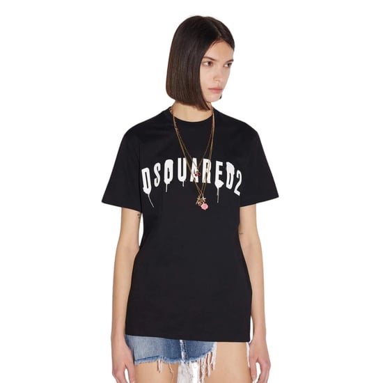 Dsquared2 Dripping Spray Logo Schwarzes T-shirt - Image 2