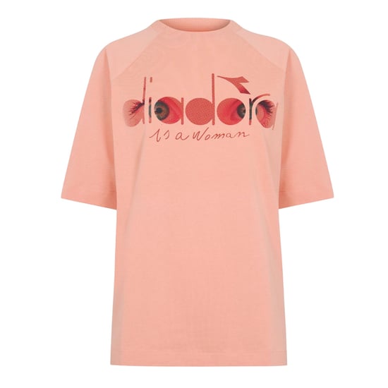 Diadora - T-Shirt für Damen, Rundhalsausschnitt, Raglanärmel (Korallrot) - Image 1