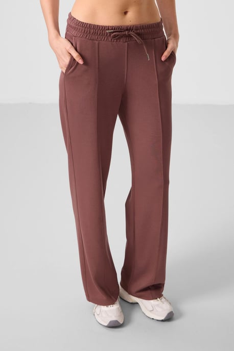 Strukturierte Weite Palazzo-Hose mit Kordelzugbund - Image 3