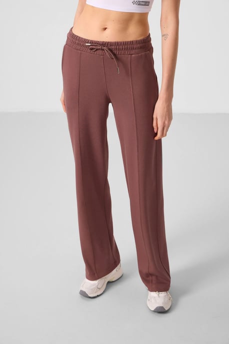 Strukturierte Weite Palazzo-Hose mit Kordelzugbund - Image 5