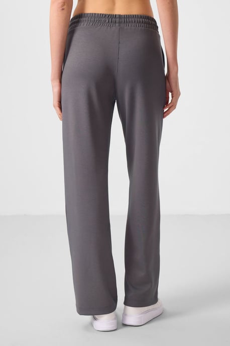 Strukturierte Weite Palazzo-Hose mit Kordelzugbund - Image 6