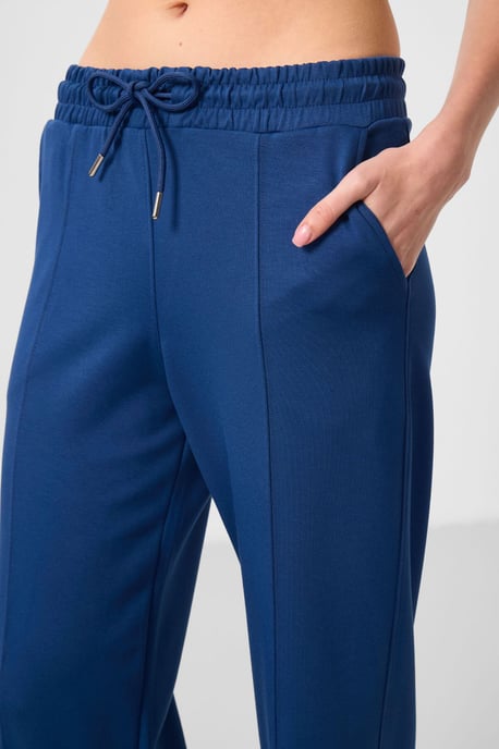 Strukturierte Weite Palazzo-Hosen mit Kordelzugbund - Image 4
