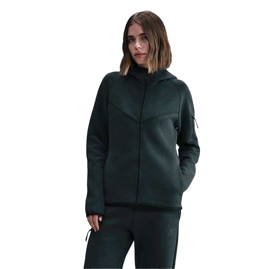 Nike - "Windrunner" Hoodie mit durchgehendem Reißverschluss für Damen, Fleece (Algen/Schwarz) - Image 2