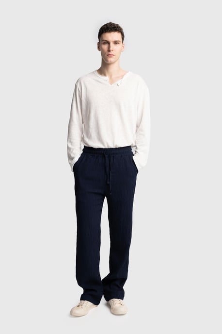 Strukturierte Regular Fit Jogginghose mit Kordelzug - Image 1