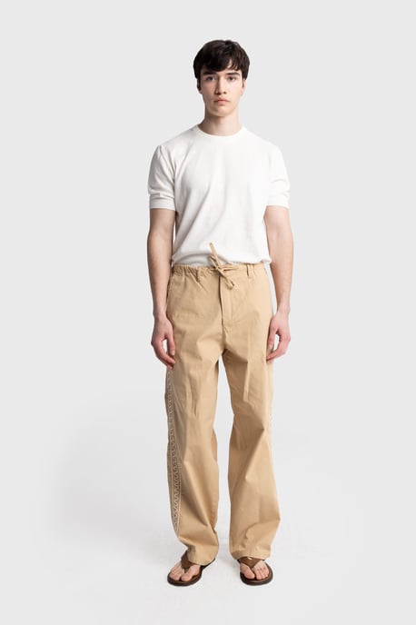 Herren Popeline Baumwolle Gerade-Form Hose - Image 2