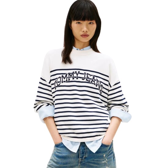 Tommy Jeans - Sweatshirt für Damen, Rundhalsausschnitt, gerippt (Antikweiß) - Image 1