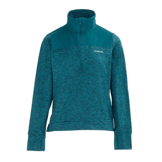LA Gear - Sweatshirt für Damen, mit halbem Reißverschluss (Grün) - Image 1