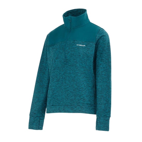 LA Gear - Sweatshirt für Damen, mit halbem Reißverschluss (Grün) - Image 3