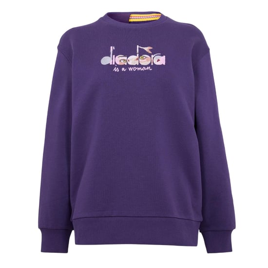 Diadora - Sweatshirt für Damen, gerippt, Regulär, Langärmlig (Violett) - Image 1