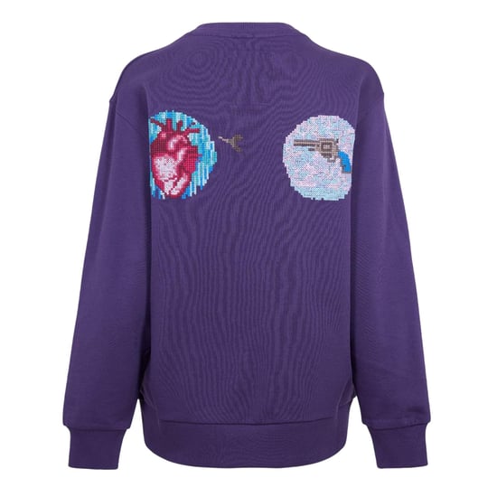 Diadora - Sweatshirt für Damen, gerippt, Regulär, Langärmlig (Violett) - Image 2