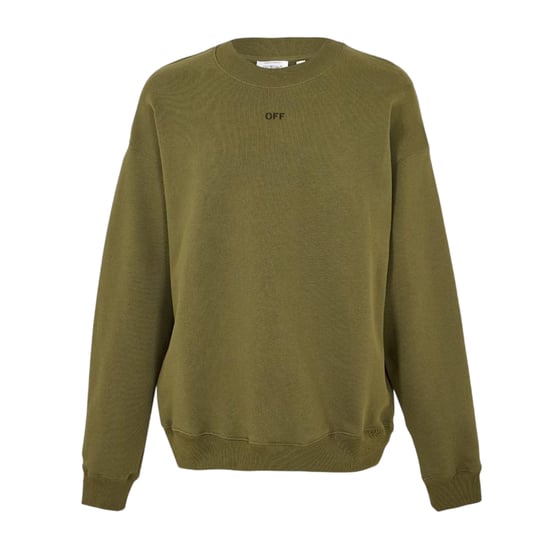 Off White - Sweatshirt für Herren, Rundhalsausschnitt, Langärmlig (Moosgrün/Schwarz) - Image 1