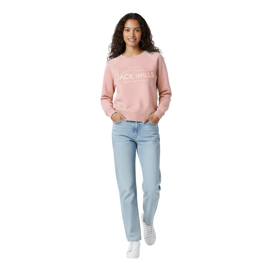 Jack Wills - "Hunston" Sweatshirt für Damen, Rundhalsausschnitt (Hellrosa) - Image 4