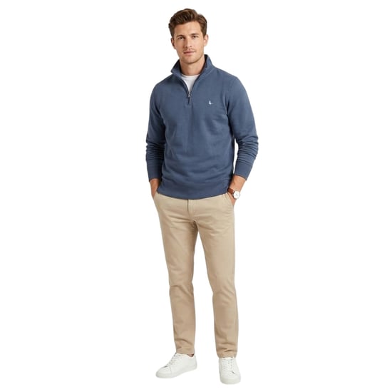 Jack Wills - "Barchester" Sweatshirt für Herren, mit kurzem Reißverschluss (Indigoblau) - Image 3