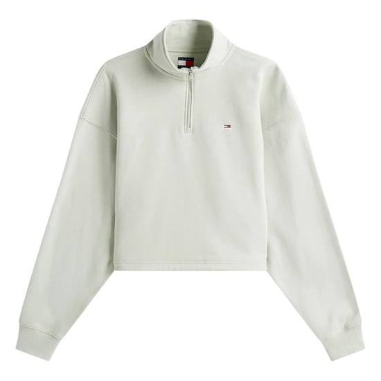 Tommy Jeans - Kurzes Sweatshirt für Damen, mit kurzem Reißverschluss, Fleece, Kastig (Neblig) - Image 2