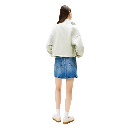 Tommy Jeans - Kurzes Sweatshirt für Damen, mit kurzem Reißverschluss, Fleece, Kastig (Neblig) - Image 3