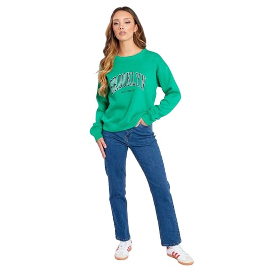 Be You - "American" Sweatshirt für Damen, Jersey (Grün) - Image 1