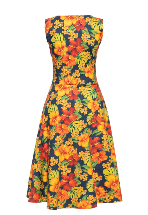 Queen Kerosin Damen Swingkleid Hibiskus - Image 2