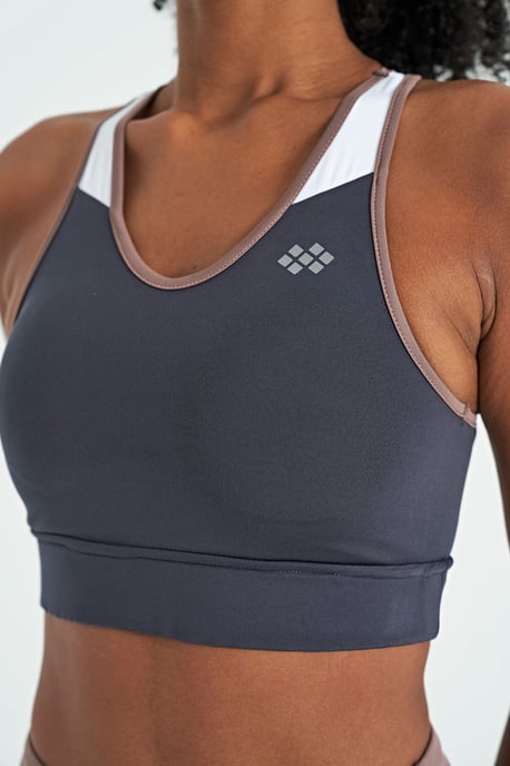 Figurbetontes U-Ausschnitt Strick-Sport-Crop-Top - Image 4