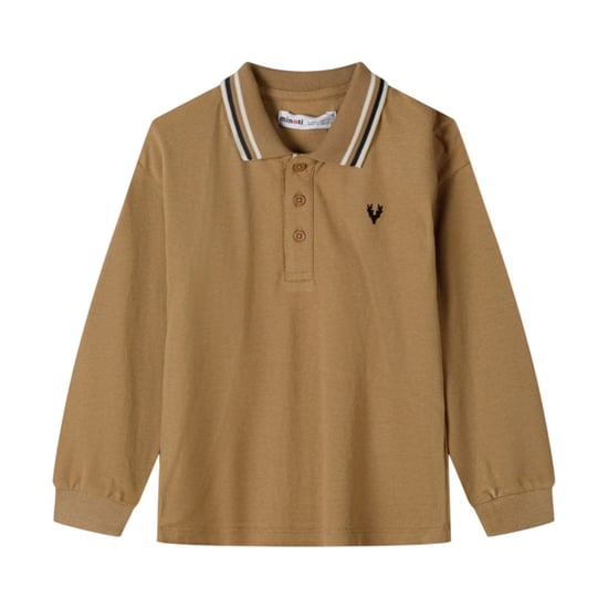 Minoti - Poloshirt für Jungen, Langärmlig (2er-Pack) (Schwarz/Braun) - Image 5