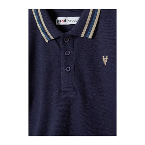 Minoti - Poloshirt für Jungen, Kontrastkragen, Langärmlig (2er-Pack) (Dunkelblau) - Image 5
