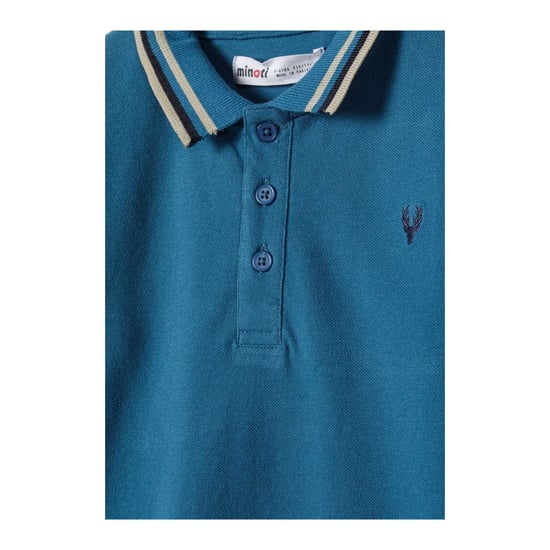 Minoti - Poloshirt für Jungen, Kontrastkragen, Langärmlig (2er-Pack) (Dunkelblau) - Image 6