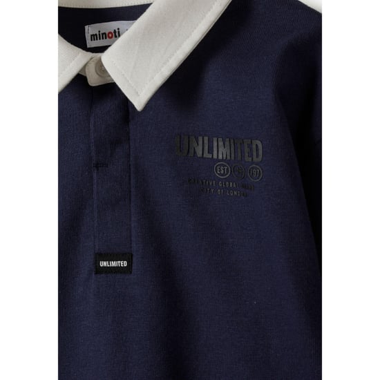 Minoti - Poloshirt für Jungen, Langärmlig (Dunkles Marineblau) - Image 4