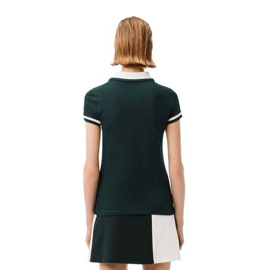 Lacoste - Poloshirt für Damen, kurzärmlig (Grün/Weiß) - Image 2