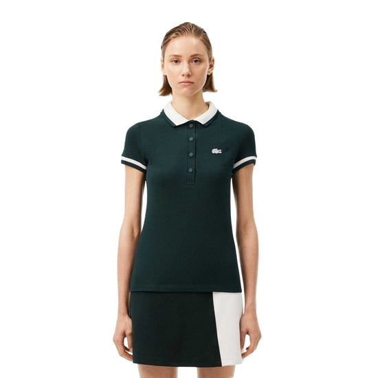 Lacoste - Poloshirt für Damen, kurzärmlig (Grün/Weiß) - Image 3
