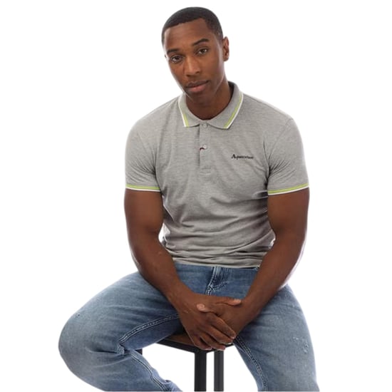 Aquascutum - Poloshirt für Herren, Schmal, kurzärmlig (Grau) - Image 4