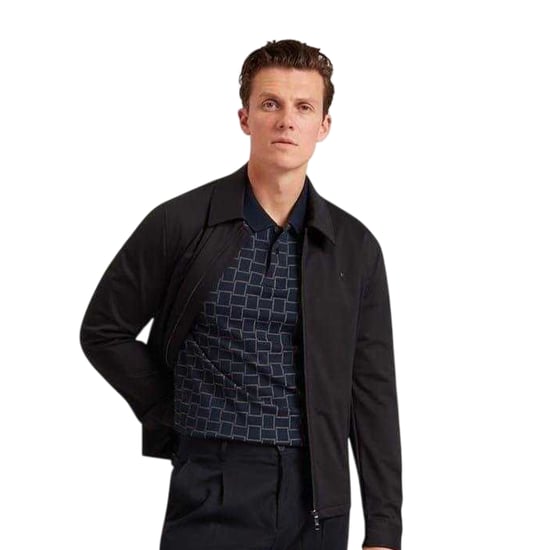 Ted Baker - Poloshirt für Herren, Mit Kragen, Jacquard (Marine) - Image 2