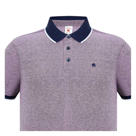 SoulCal - Poloshirt für Herren, Baumwolle Piqué (Burgunderrot/Weiß) - Image 4