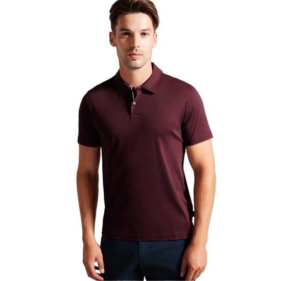 Ted Baker - "Zeiter" Poloshirt für Herren, Baumwolle (Weinrot) - Image 1