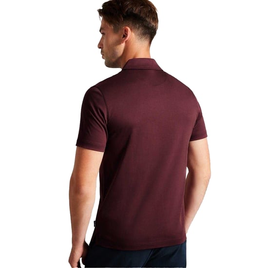 Ted Baker - "Zeiter" Poloshirt für Herren, Baumwolle (Weinrot) - Image 3