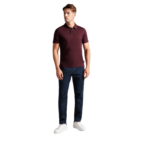 Ted Baker - "Zeiter" Poloshirt für Herren, Baumwolle (Weinrot) - Image 5