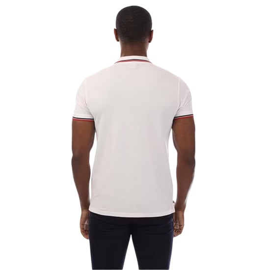 Aquascutum - Poloshirt für Herren, Schmal, kurzärmlig (Weiß/Marine) - Image 2