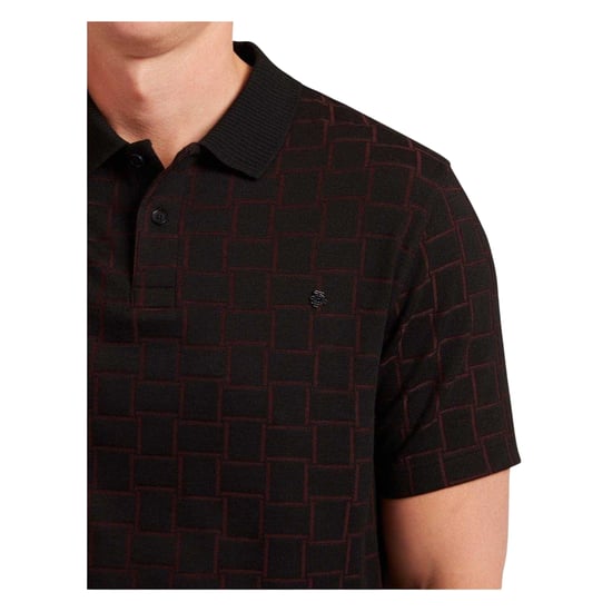 Ted Baker - Poloshirt für Herren, Mit Kragen, Jacquard (Schwarz) - Image 3
