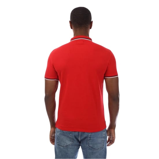 Aquascutum - Poloshirt für Herren, Schmal, kurzärmlig (Rot/Weiß) - Image 2
