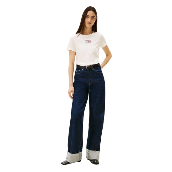 Tommy Jeans - T-Shirt für Damen, Logo, Regulär (Antikweiß) - Image 5