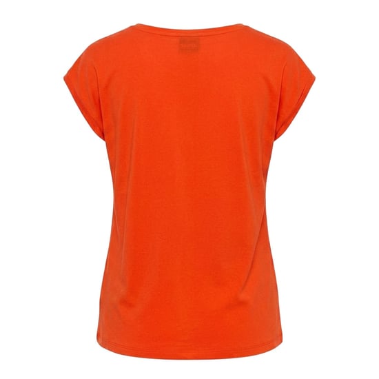 Pieces - "Pckamala" T-Shirt für Damen, V-Ausschnitt, Jerseyware (Mandarinen-Tango) - Image 3