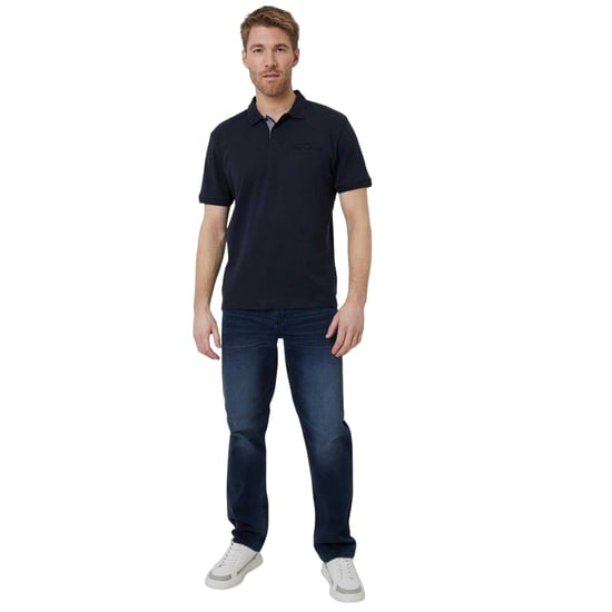 Threadbare - Poloshirt für Herren, Regulär, Gerollte kurze Ärmel (Marine) - Image 4
