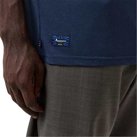 Aquascutum - Poloshirt für Herren, Schmal, kurzärmlig (Marine/Weiß) - Image 4