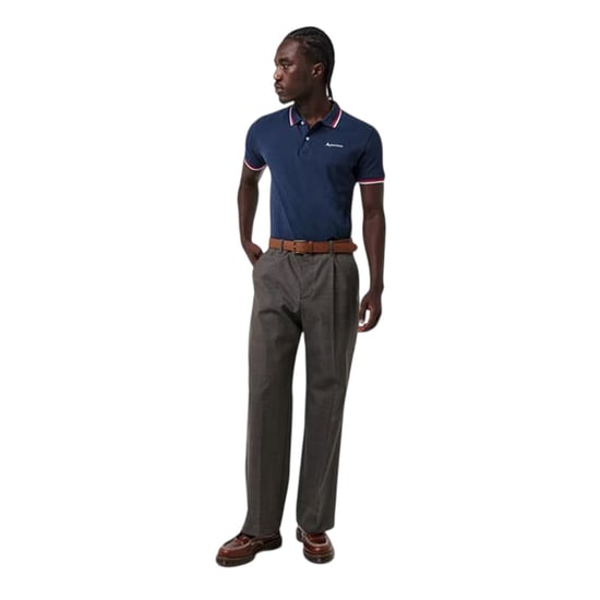 Aquascutum - Poloshirt für Herren, Schmal, kurzärmlig (Marine/Weiß) - Image 5