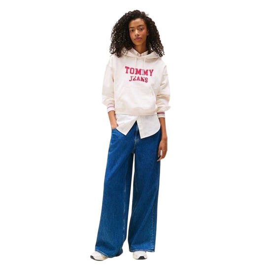 Tommy Jeans - Kurz-Hoodie für Damen (Antikweiß) - Image 3