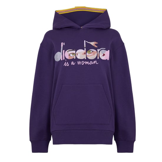 Diadora - Kapuzenpullover für Damen, mit Kapuze, Polyester-Baumwollmischgewebe (Violett) - Image 1