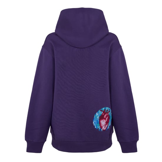 Diadora - Kapuzenpullover für Damen, mit Kapuze, Polyester-Baumwollmischgewebe (Violett) - Image 2
