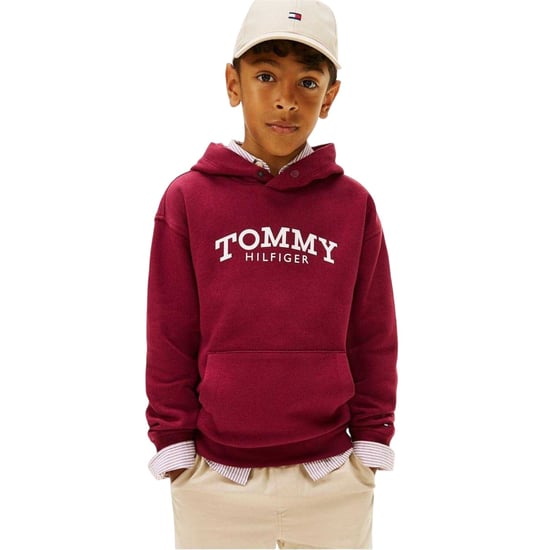 Tommy Hilfiger - Kapuze mit Kordelzug für Kinder, mit Kapuze (Kirschrot) - Image 1