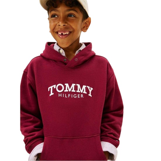 Tommy Hilfiger - Kapuze mit Kordelzug für Kinder, mit Kapuze (Kirschrot) - Image 4