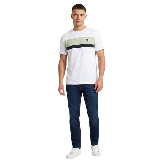 Weekend Offender - "Crossword" T-Shirt für Herren, Regulär (Weiß/Minzgrün/Marine) - Image 1
