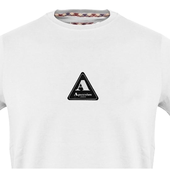 Aquascutum - T-Shirt für Herren, Rundhalsausschnitt, Jersey (Weiß) - Image 2